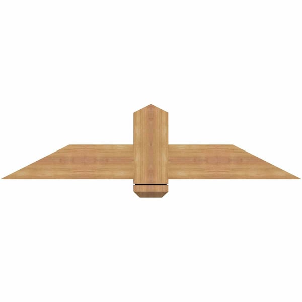 Ekena Millwork Eugene Smooth Timber Gable Bracket, Western Red Cedar, 48"W x 12"H x 3 1/2"D x 5 1/2"F, 6/12 Pitch GBW048X12X0406EUG00SWR - main